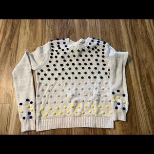 Anthropologie sweater with pom balls
